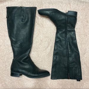 Nine West Tall Black Leather Boots Sz 5.5